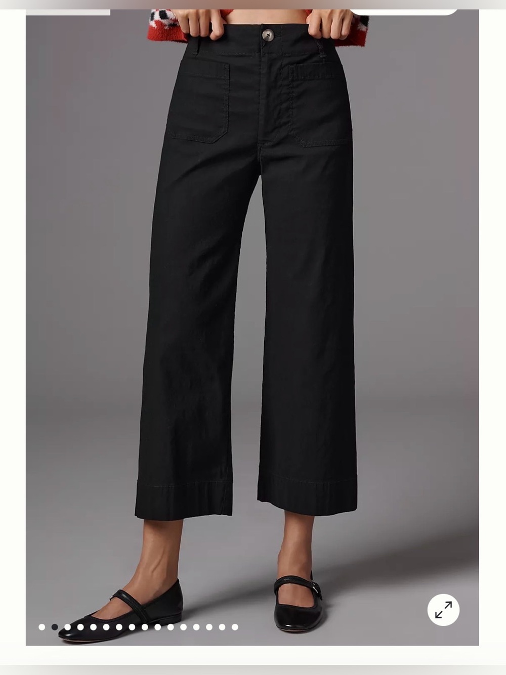 Anthropologie Maeve The Colette Crop Wide-Leg Pants Size 31 - Picture 2 of 6